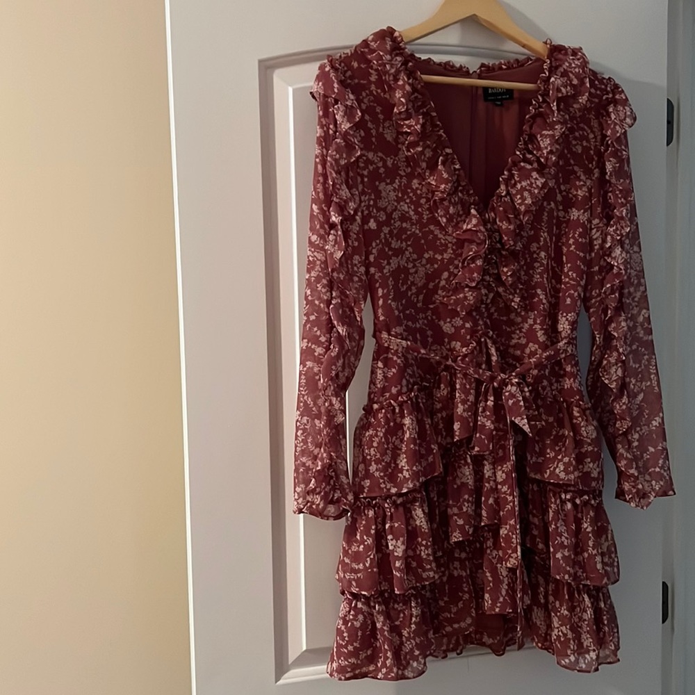 Bardot ruffle dress